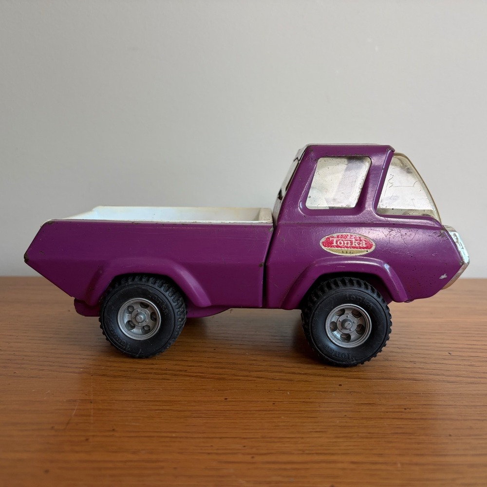 Vintage 1974 Tonka Pony Puller Pickup Truck Purple Pressed Steel‎ Made in USA